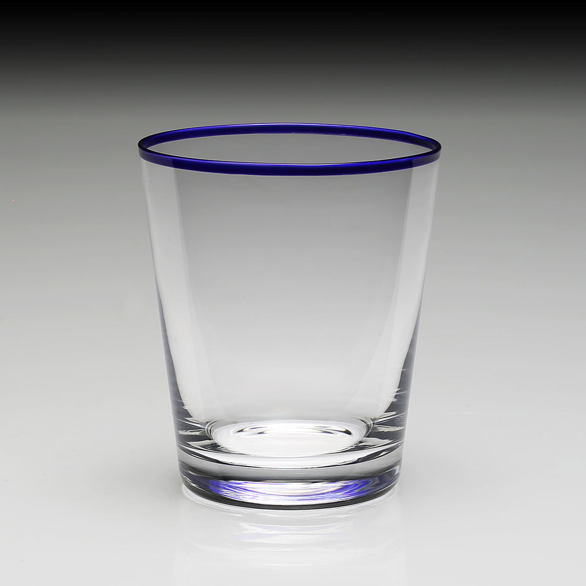 William Yeoward Siena Cocktail Tumbler Blue in Blue, handmade crystal, detail view