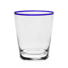 William Yeoward Siena Cocktail Tumbler Blue in Blue, handmade crystal, on a white background