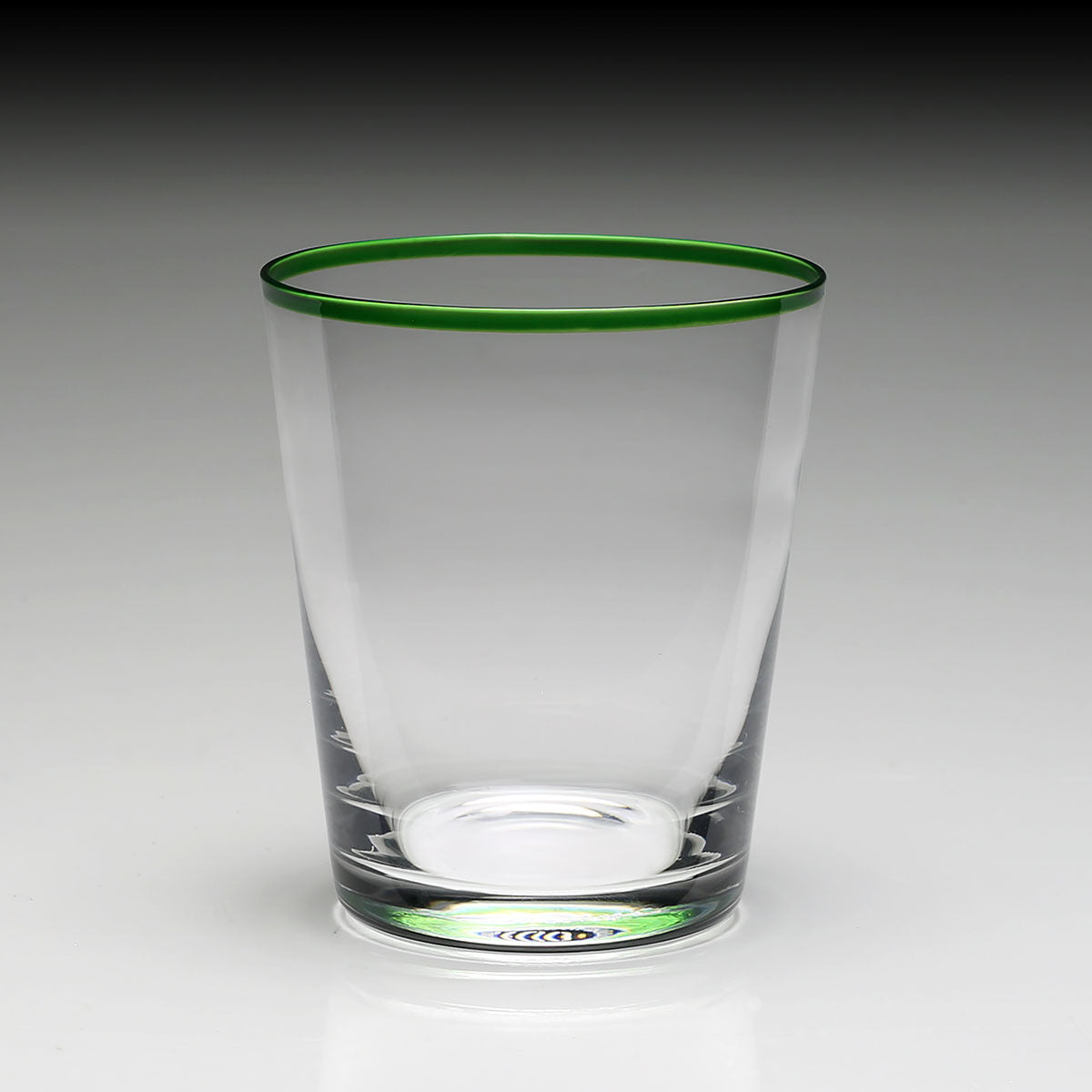 William Yeoward Siena Cocktail Tumbler Green in Green, handmade crystal, detail view