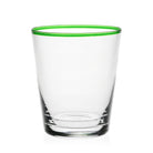 William Yeoward Siena Cocktail Tumbler Green in Green, handmade crystal, on a white background