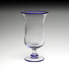 William Yeoward Siena Blue Footed Flower Vase in Blue, handmade crystal, detail view