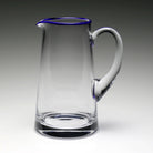William Yeoward Siena Pitcher Blue in Blue, handmade crystal, detail view