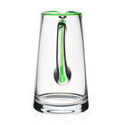 William Yeoward Siena Pitcher Green in Green, handmade crystal, detail view
