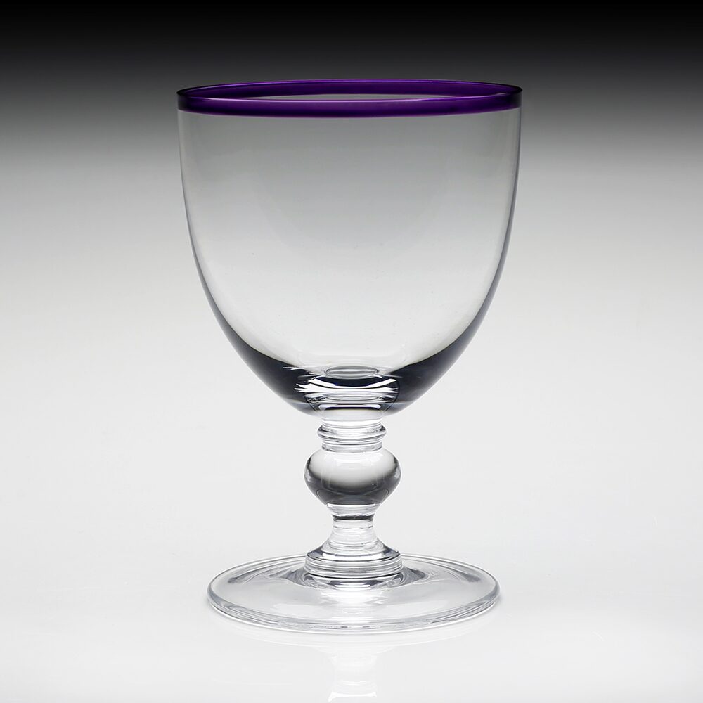 William Yeoward Siena Water Glass Amethyst in Amethyst, handmade crystal, detail view
