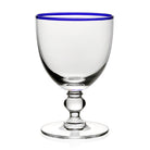William Yeoward Siena Water Glass Blue in Blue, handmade crystal, on a white background