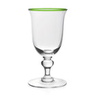 William Yeoward Siena Wine Green in Green, handmade crystal, on a white background