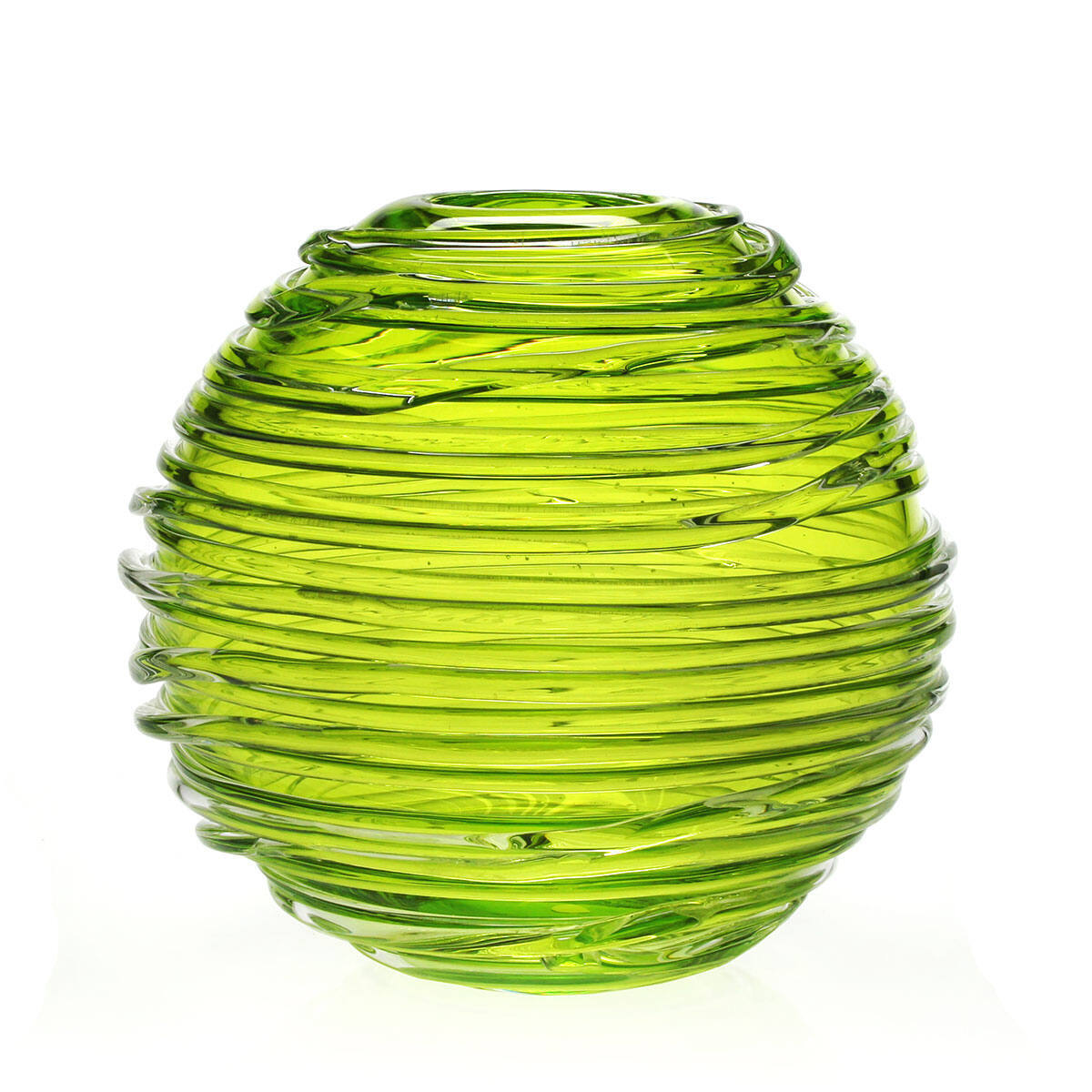 William Yeoward Sophie Vase Citrine 9" / 230mm in Citrine, handmade crystal, on a white background