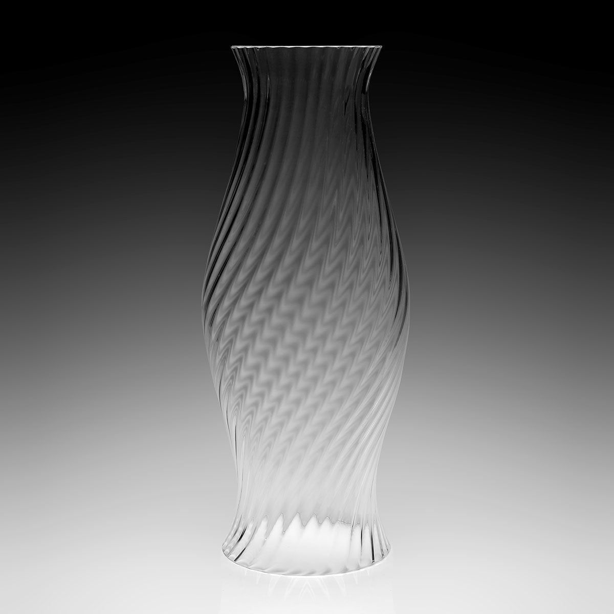 William Yeoward Spiral Hurricane, handmade crystal, detail view
