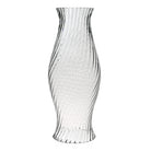 William Yeoward Spiral Hurricane, handmade crystal, on a white background