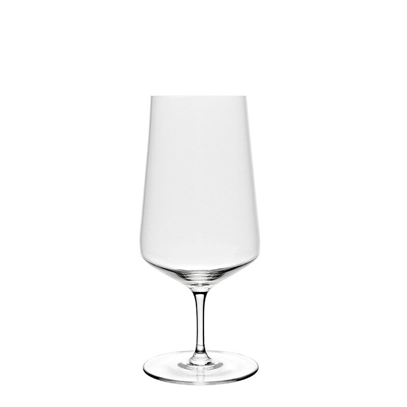 William Yeoward Starr Beer Glass, handmade crystal, on a white background
