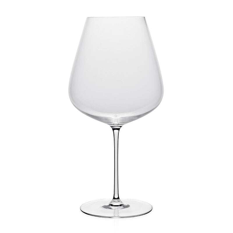 William Yeoward Starr Red Burgundy, handmade crystal, on a white background