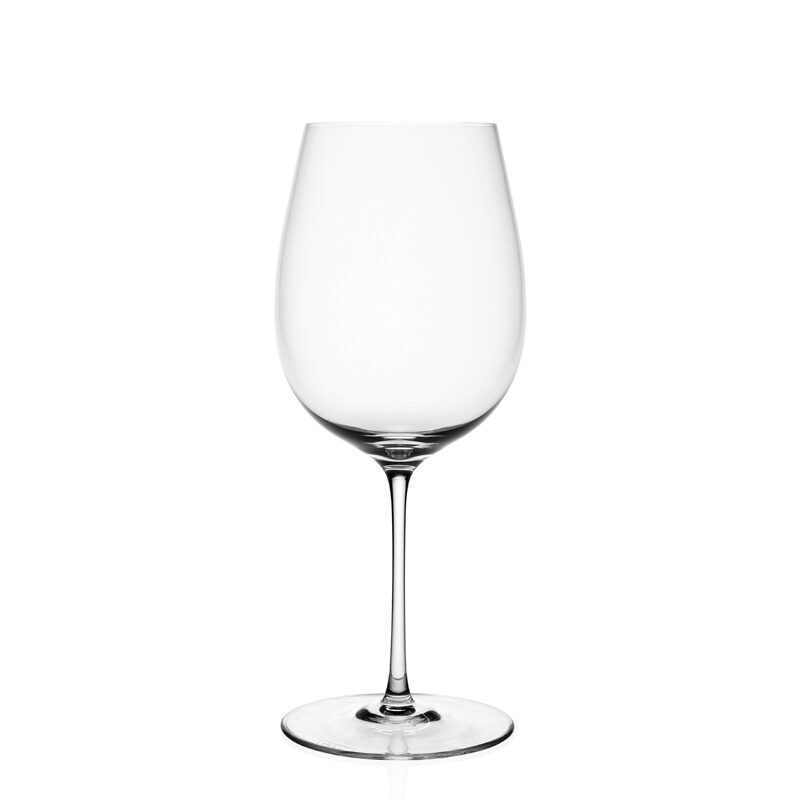 William Yeoward Starr Red Wine, handmade crystal, on a white background