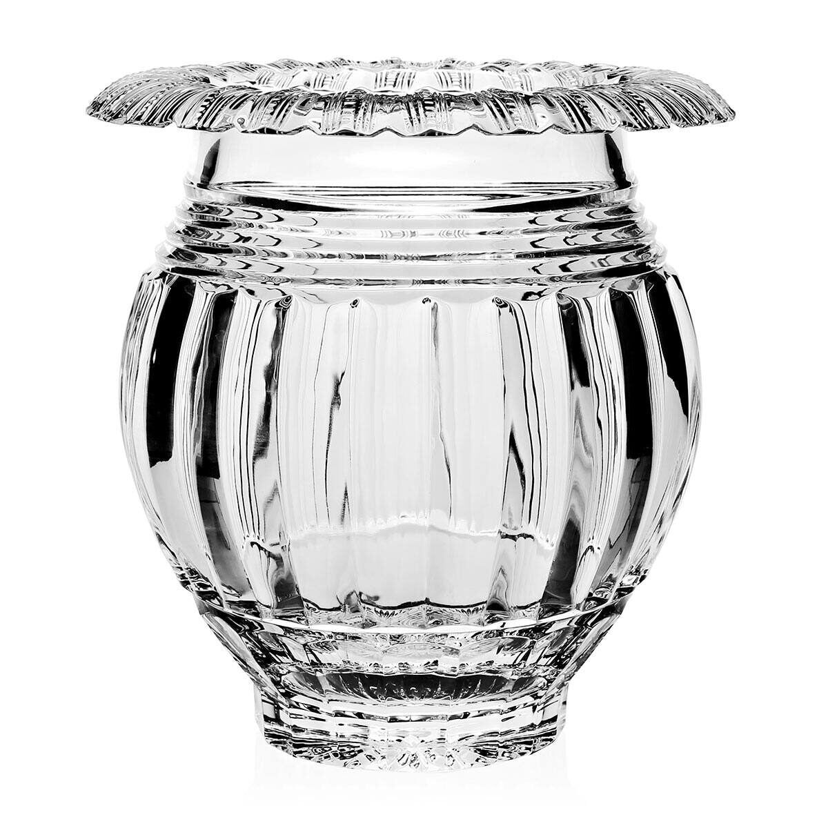 William Yeoward Susanna Vase 10¾" / 27.5cm, handmade crystal, on a white background