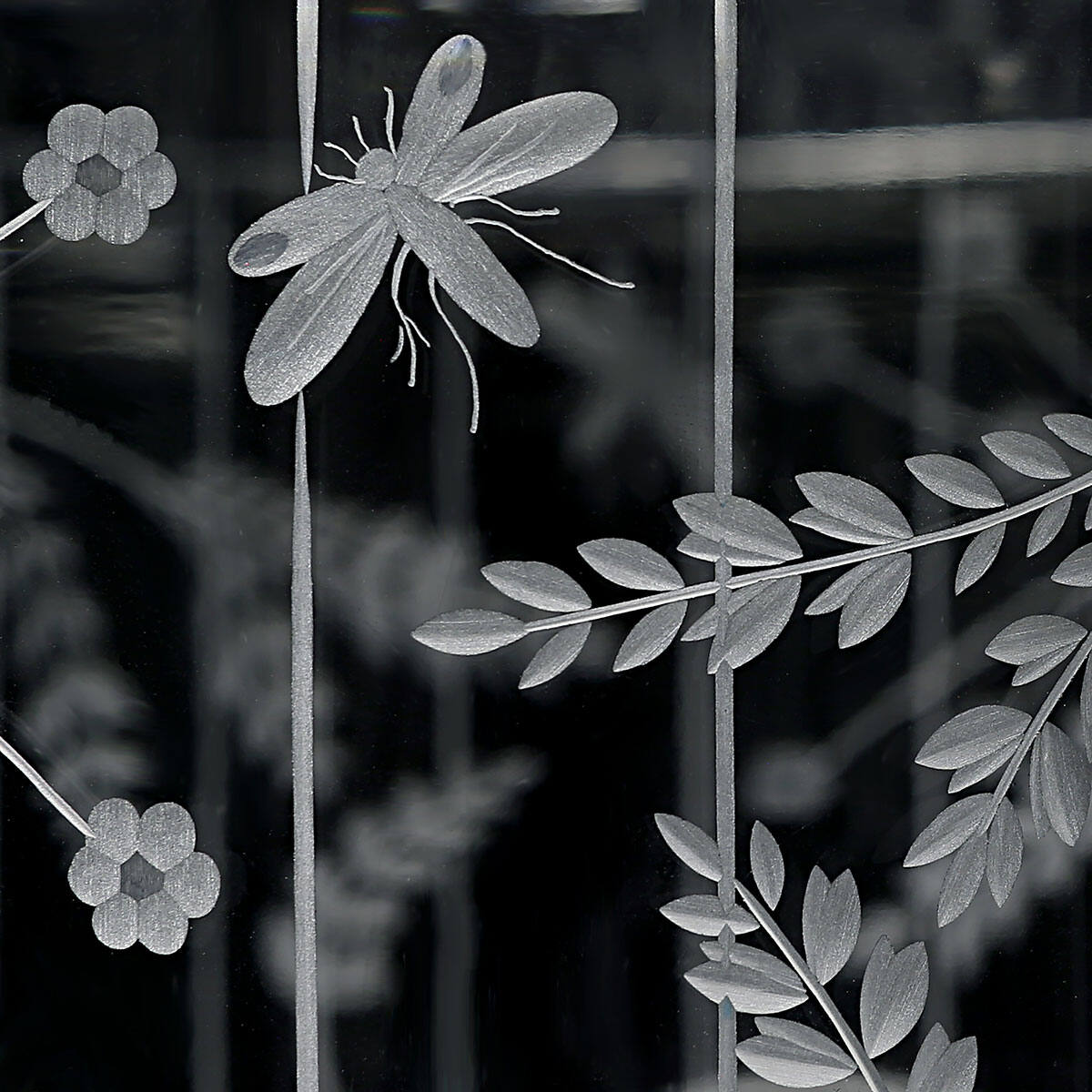 William Yeoward The Butterfly House, handmade crystal, detail view