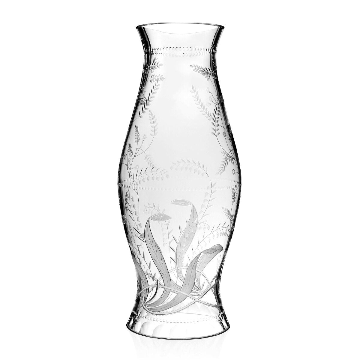 William Yeoward Titania Hurricane, handmade crystal, on a white background