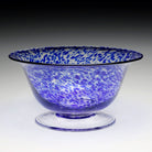 William Yeoward Vanessa Bowl Sicilian Blue 12" / 30cm in Sicilian Blue, handmade crystal, detail view