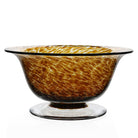 William Yeoward Vanessa Bowl Tortoise 12" / 30cm in Tortoise, handmade crystal, on a white background