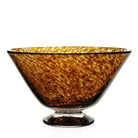 William Yeoward Vanessa Bowl Tortoise in Tortoise, handmade crystal, on a white background