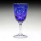William Yeoward Vanessa Goblet Sicilian Blue in Sicilian Blue, handmade crystal, detail view