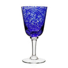 William Yeoward Vanessa Goblet Sicilian Blue in Sicilian Blue, handmade crystal, on a white background