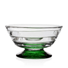 William Yeoward Vanessa Nut Bowl Forest Green in Forest Green, handmade crystal, on a white background