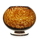 William Yeoward Vanessa Rose Bowl Tortoise 7" / 180mm, handmade crystal, on a white background