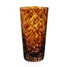 William Yeoward Vanessa Tumbler Highball Tortoise in Tortoise, handmade crystal, on a white background