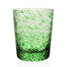 William Yeoward Vanessa Tumbler Old Fashioned Forest Green in Forest Green, handmade crystal, on a white background