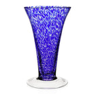 William Yeoward Vanessa Vase Sicilian Blue 11" / 28cm in Sicilian Blue, handmade crystal, on a white background