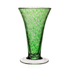 William Yeoward Vanessa Vase Forest Green 9" / 23cm in Forest Green, handmade crystal, on a white background
