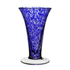 William Yeoward Vanessa Vase Sicilian Blue 9" / 23cm in Sicilian Blue, handmade crystal, on a white background