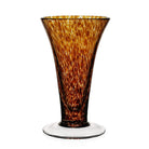 William Yeoward Vanessa Vase Tortoise 9" / 23cm in Tortoise, handmade crystal, on a white background