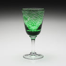 William Yeoward Vanessa Wine Forest Green in Forest Green, handmade crystal, detail view