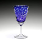 William Yeoward Vanessa Wine Sicilian Blue in Sicilian Blue, handmade crystal, detail view