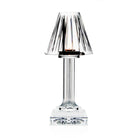 William Yeoward Vesper Candle Lamp 12" / 30.5cm, handmade crystal, on a white background