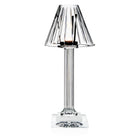 William Yeoward Vesper Candle Lamp 16" / 40.5cm, handmade crystal, on a white background