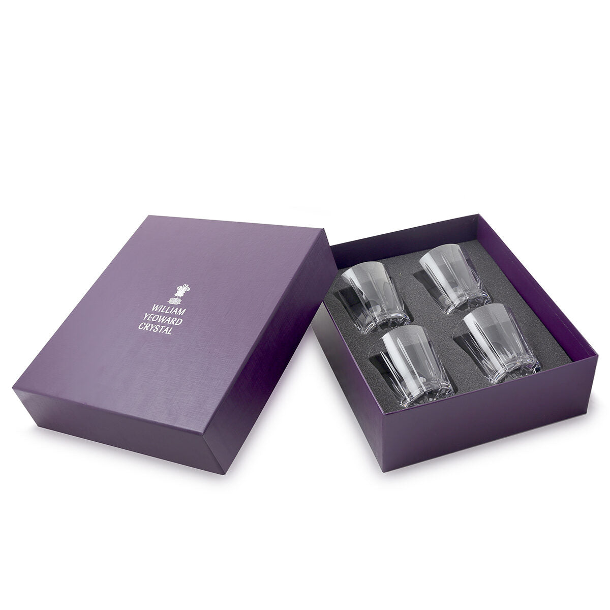 William Yeoward Vesper Gift Set of 4 Whisky Tumblers Conical, handmade crystal, detail view