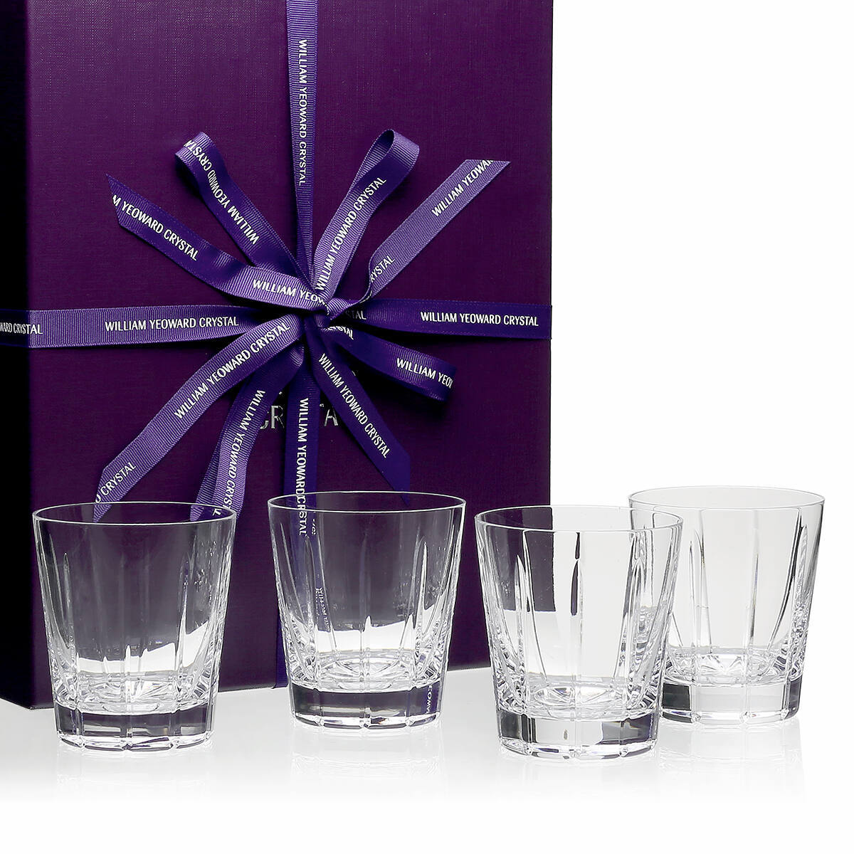 William Yeoward Vesper Gift Set of 4 Whisky Tumblers Conical, handmade crystal, detail view