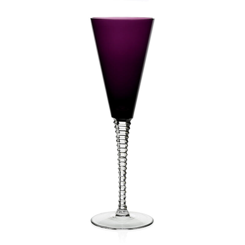 William Yeoward Vesta Goblet Amethyst in Amethyst, handmade crystal, on a white background