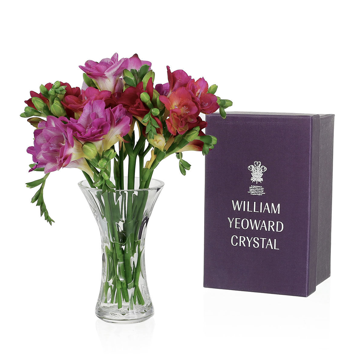 William Yeoward Victoria Posy Vase in Gift Box 4½" / 115mm, handmade crystal, detail view
