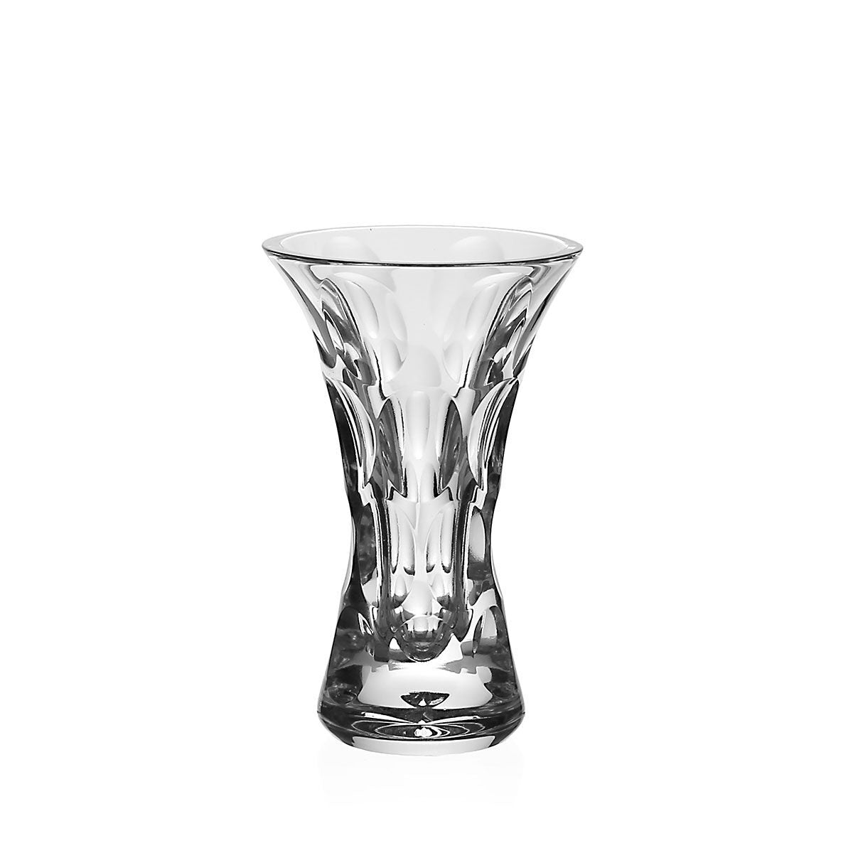 William Yeoward Victoria Posy Vase in Gift Box 4½" / 115mm, handmade crystal, on a white background