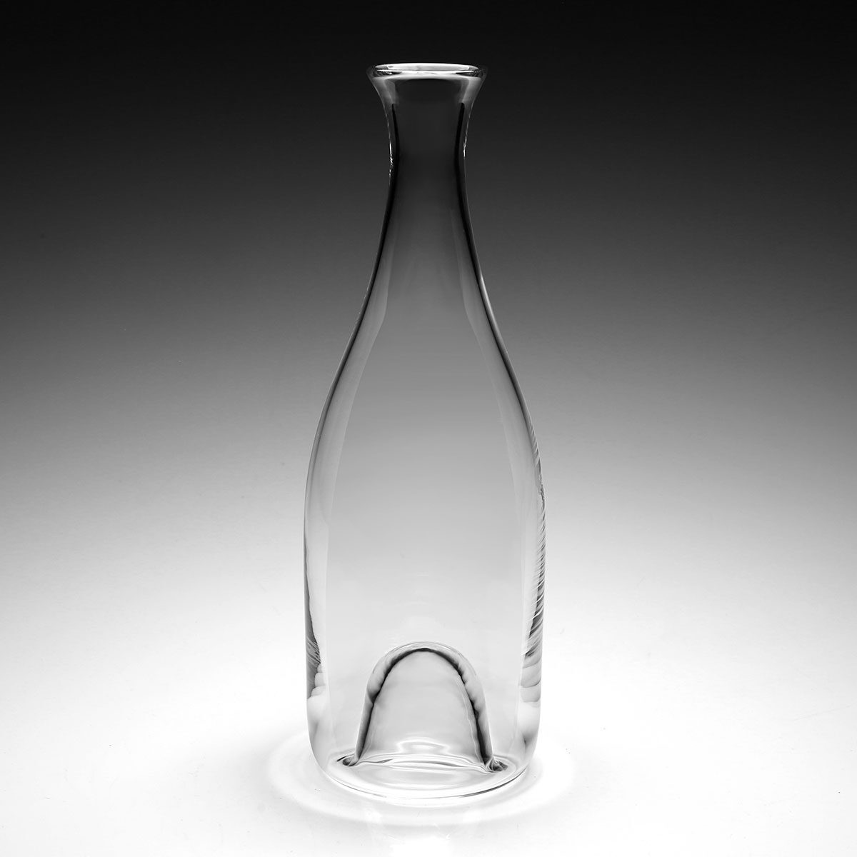 William Yeoward Vintage Tall Carafe, handmade crystal, detail view