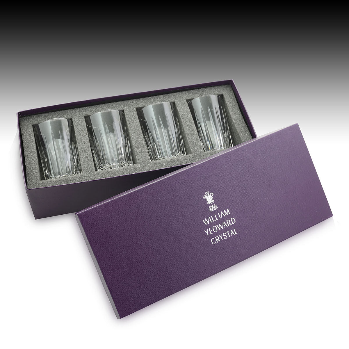 William Yeoward Vita Gift Set of 4 Cocktail Tumblers, handmade crystal, detail view