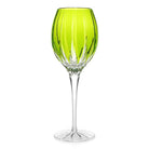 William Yeoward Vita Goblet Green in Green, handmade crystal, on a white background