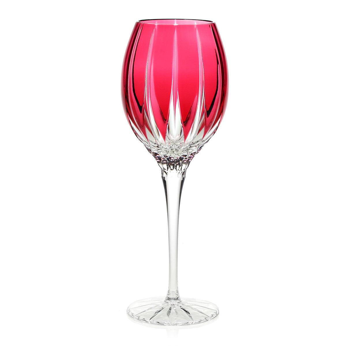 William Yeoward Vita Goblet Rose in Rose, handmade crystal, on a white background