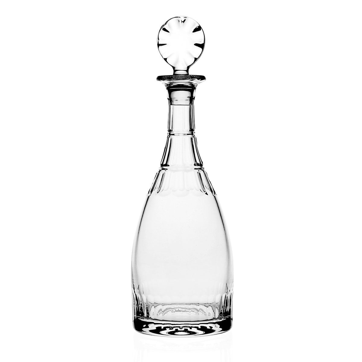 William Yeoward Wallis Decanter Half Bottle, handmade crystal, on a white background