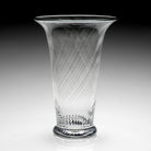 William Yeoward Waves Flower Vase 10" / 25.5cm, handmade crystal, detail view