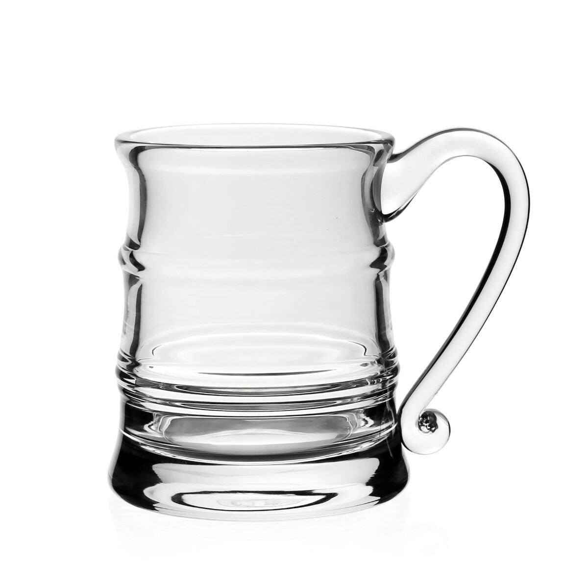 William Yeoward Whitney Beer Tankard, handmade crystal, on a white background