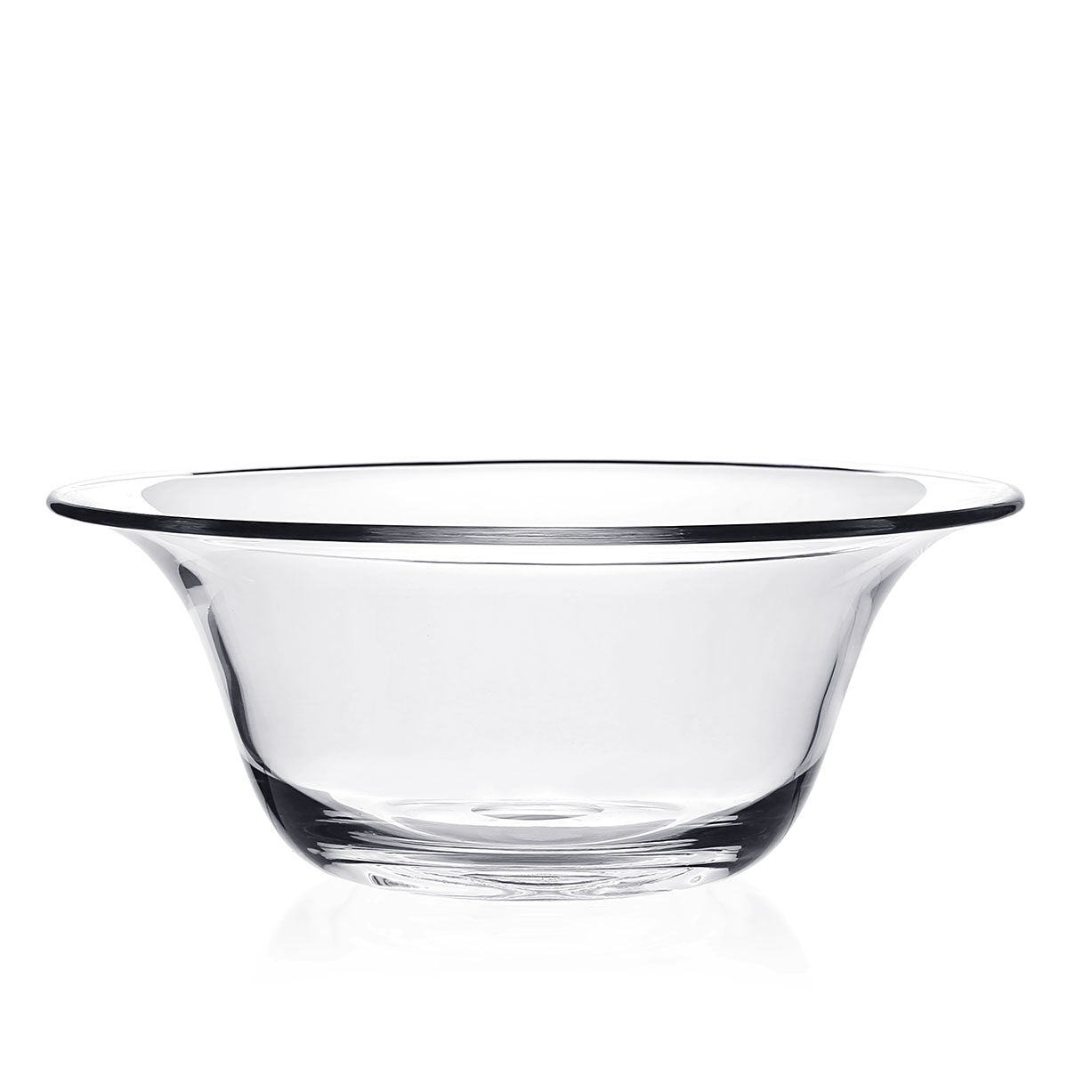 William Yeoward Whitney Salad Bowl 13¾" / 35cm, handmade crystal, on a white background