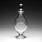 William Yeoward Wine Vinegar Bottle, handmade crystal, detail view